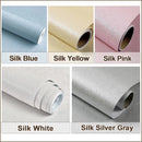 Papel De Parede Autoadesivo De 10M Pvc Padrão De Linho