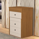 Penteadeira Olivia 3 Gavetas Banqueta Embutida com Rodizios