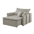 Poltrona Cama 110cm Detroid Yescasa Linho Gelo