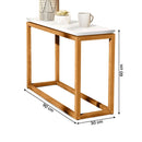 Mesa de Canto Supreme Branco/Nature - Tebarrot