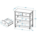 Aparador Carrinho Chá Ditália 2 Gavetas