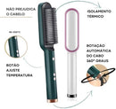 Escova Alisadora Bivolt 5 em 1 - Alisa, Hidrata, Modela, Alinha e Anti-Frizz