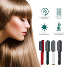 Escova Alisadora Bivolt 5 em 1 - Alisa, Hidrata, Modela, Alinha e Anti-Frizz