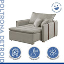 Poltrona Cama 110cm Detroid Yescasa Linho Gelo