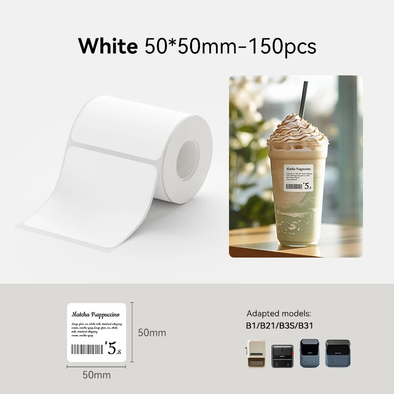 Etiqueta NIIMBOT B21/B1/B3S Papel Autocolante De Rótulo Branco