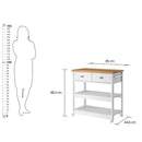 Aparador Carrinho Chá Ditália 2 Gavetas