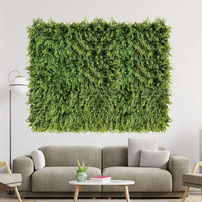 Placa Samambaia Muro Inglês 40x60 Artificial Jardim Vertical Buchinho Super Cheia