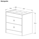 Penteadeira Olivia 3 Gavetas Banqueta Embutida com Rodizios