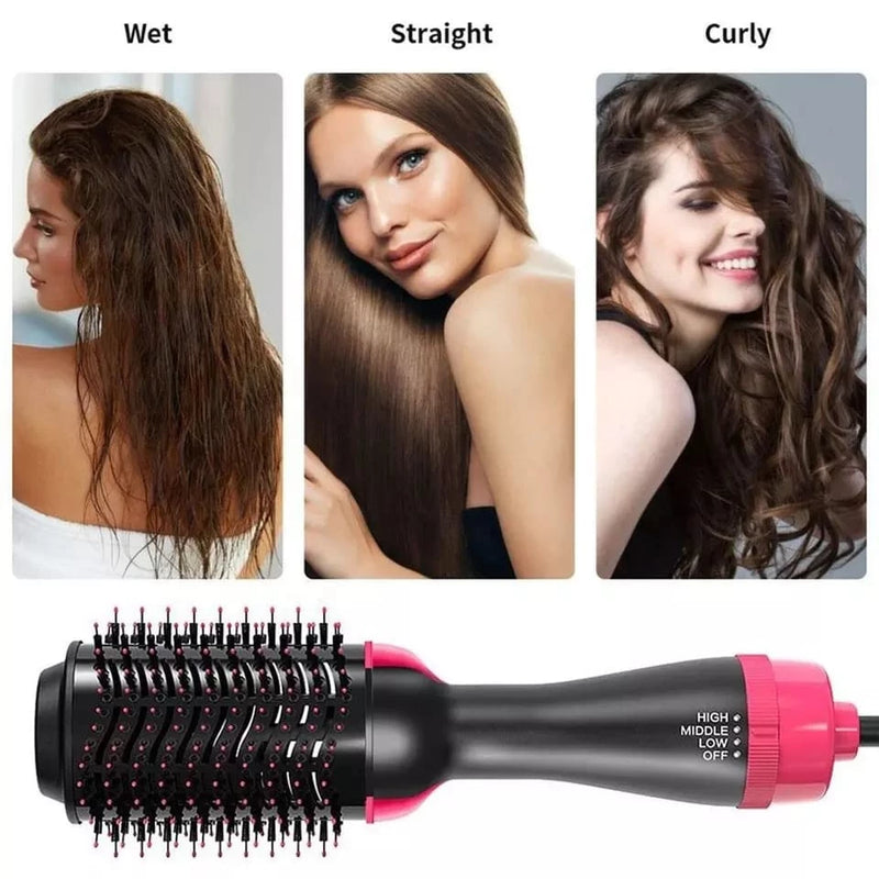 Escova Secadora Alisador Elétrica Quente Cabelo Com 3 Em1 Hair Styler 110V