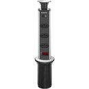 Torre Tomada Retrátil 3 Entradas + Usb Tipo C Embutir Deslizante Bivolt