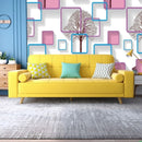 Papel De Parede Roxo moldura quadrada 3d e árvore Decoraçao Vinilico Tamanho 5m*45cm