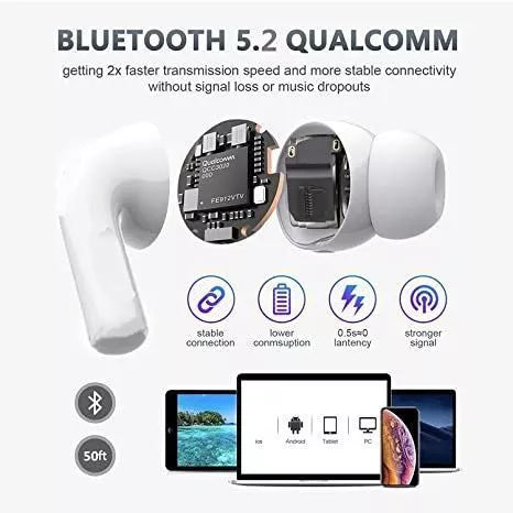 Fone de Ouvido Airpods Pro 6 com cancelamento de Ruído Pop-Up e GPS (Ultima Geração)
