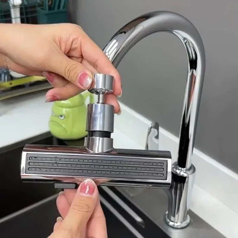 360 ° Rotação 4 Em 1  Bico De Torneira De Cozinha Cascata 4-Funções Bocal De Alta Pressão Para Pia-envio imediato