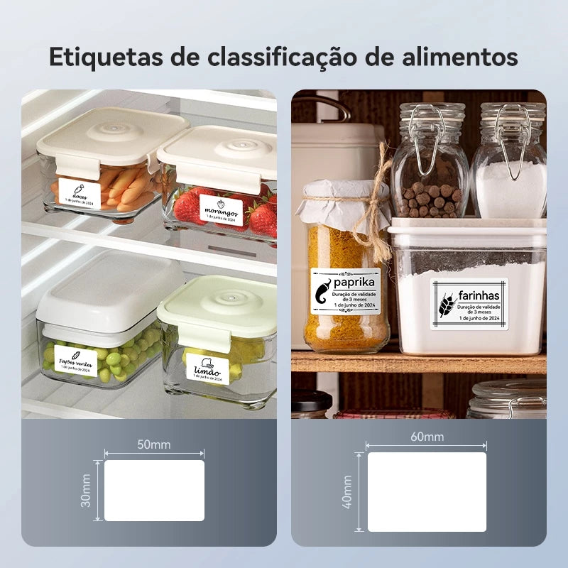 Etiqueta NIIMBOT B21/B1/B3S Papel Autocolante De Rótulo Branco