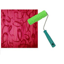 Rolo Textura Decorativa de Borracha C/Suporte Desenhos Diversos