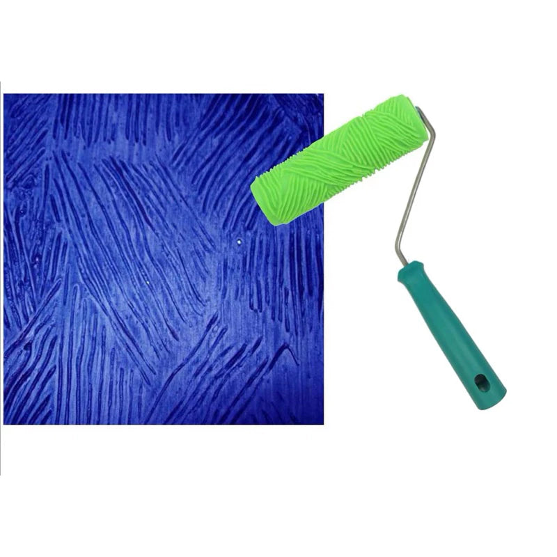 Rolo Textura Decorativa de Borracha C/Suporte Desenhos Diversos