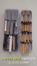 Kit Organizador de Gaveta Porta Talheres Facas