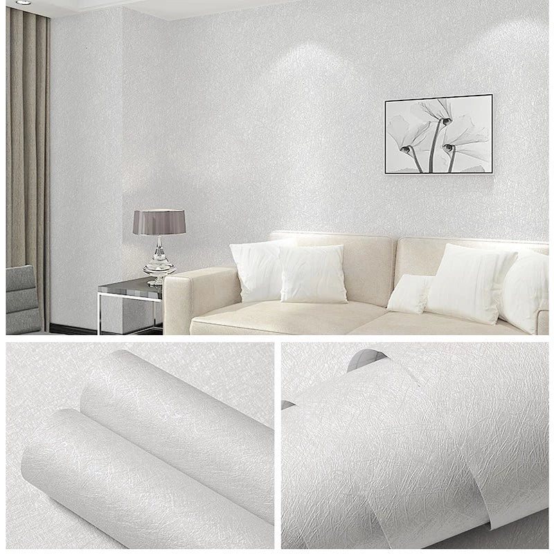 Papel De Parede Autoadesivo De 10M Pvc Padrão De Linho
