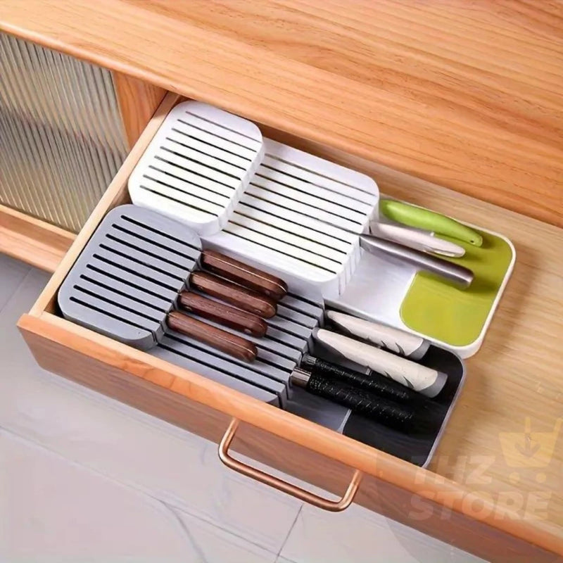 Kit Organizador de Gaveta Porta Talheres Facas