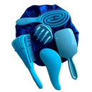 Kit 05 Escova Flex com Raquete Fashion Escova Mágica Massageador de Silicone e Touca de Cetim