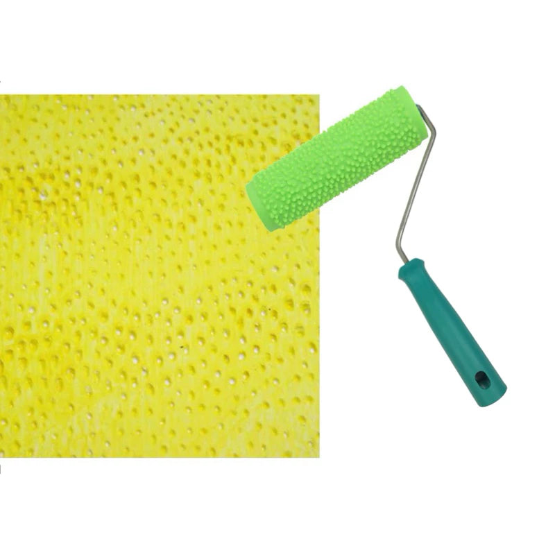 Rolo Textura Decorativa de Borracha C/Suporte Desenhos Diversos